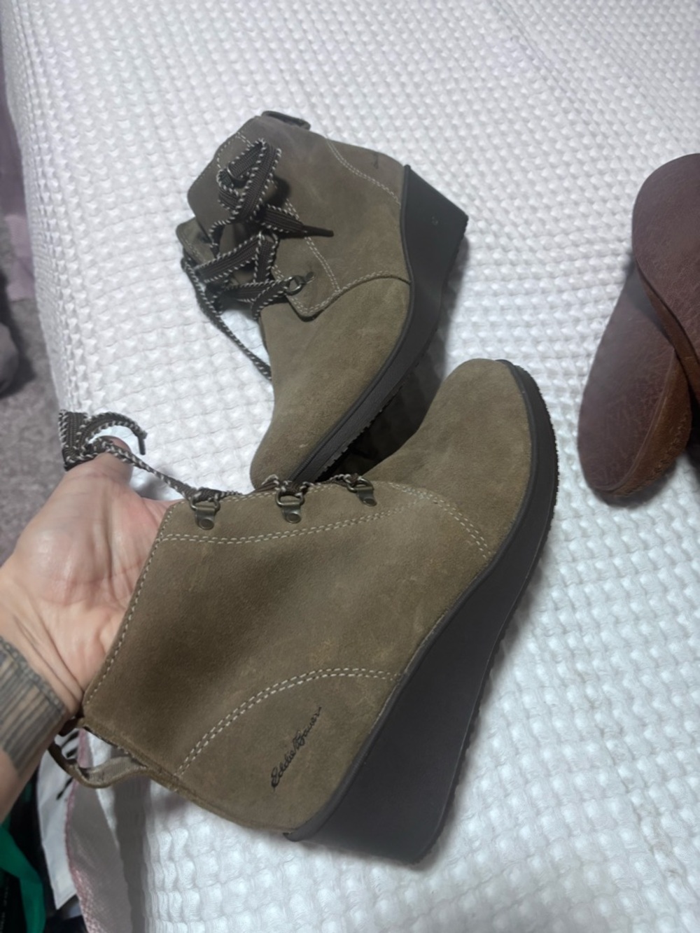 Eddie bauer wedge  Ankle Boots  Suede -